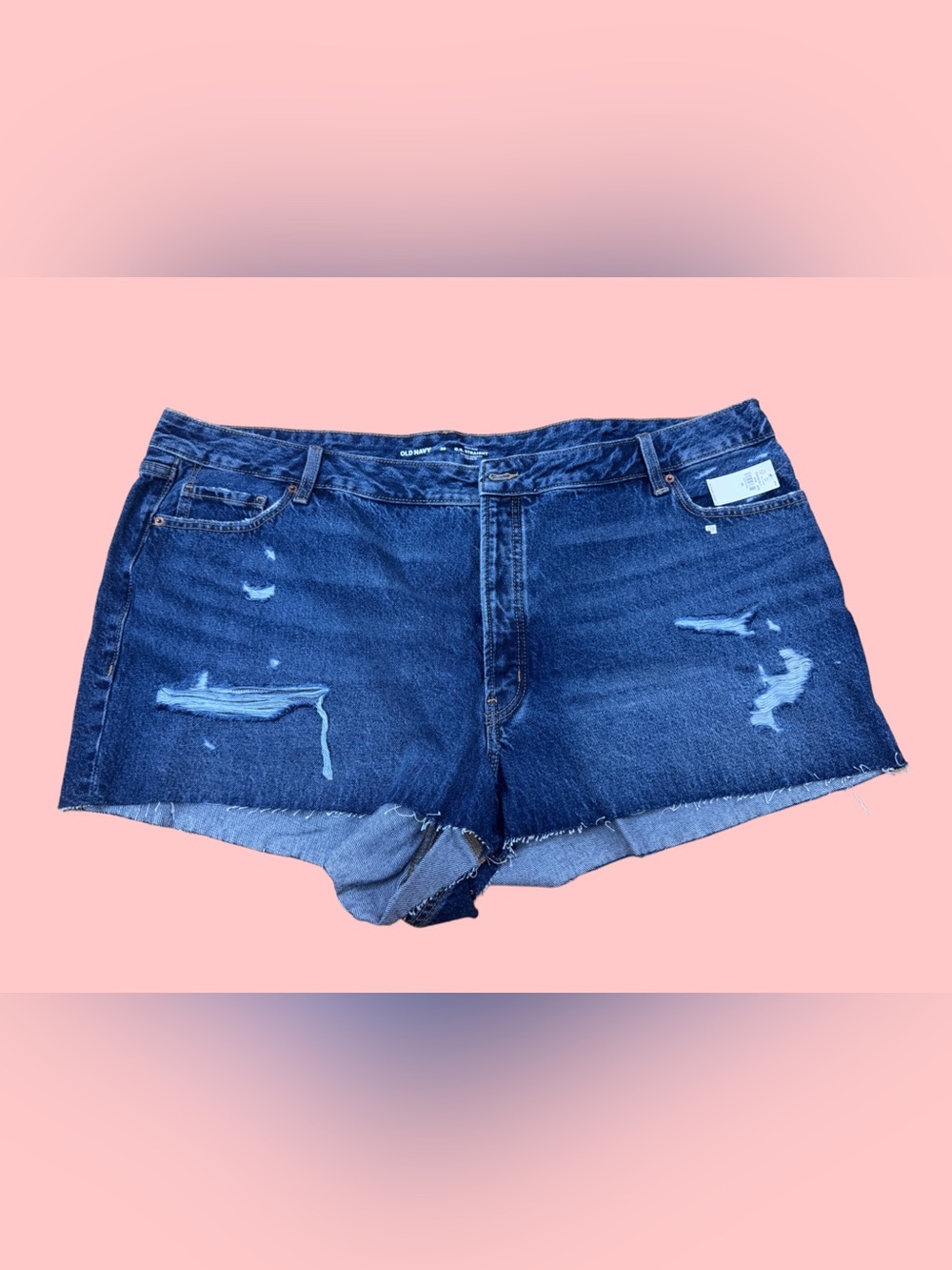 Old Navy Blue Distressed Cutoff Denim Shorts